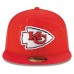 Men's Kansas City Chiefs New Era Red Custom On-Field 59FIFTY Structured Fitted Hat 2496971